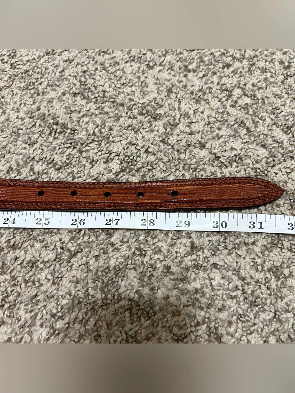 Vtg Giogio Armani Men's Brown Textured Leather Belt Size 70/28